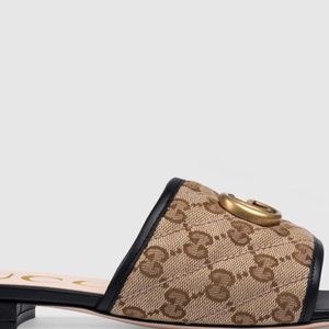 Women's GG matelassé canvas slide sandal